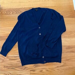 J. Crew Belted Cardigan - Navy Blue, Size Small
